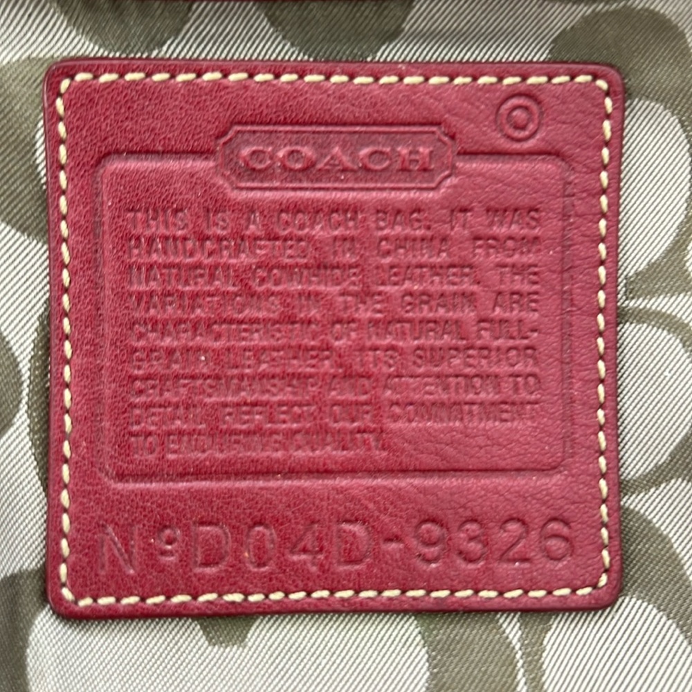 Coach Red Leather Handbag